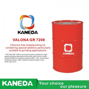 KANEDA VALONA GR 7208 Chlorfreies Metallbearbeitungsöl mit spezieller Zugabe, besonders geeignet für Schleifanwendungen.
