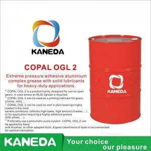 KANEDA COPAL OGL 2 Hochdruckhaftendes Aluminiumkomplexfett mit Festschmierstoffen für schwere Anwendungen.
